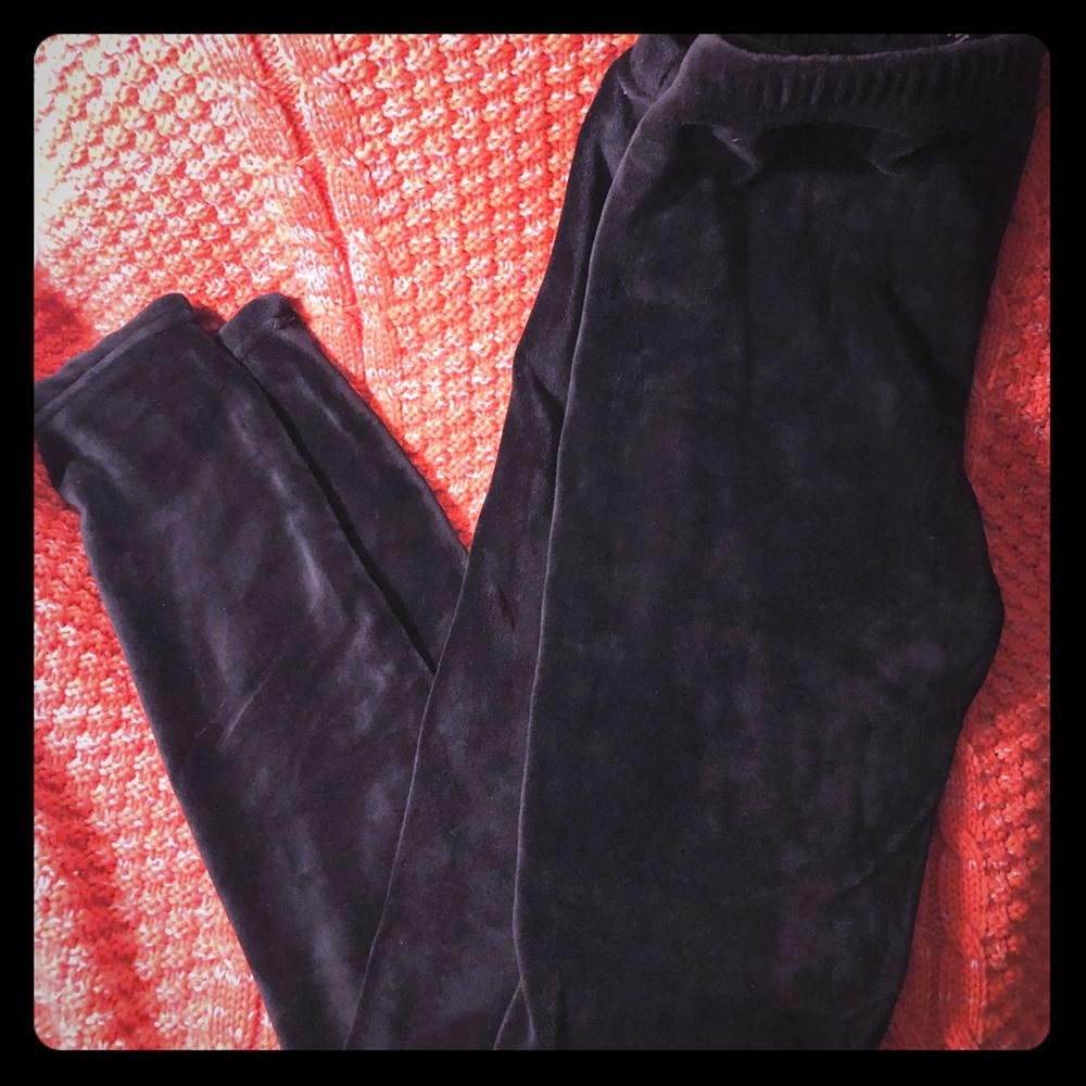 Black suede super comfy and warm leggings